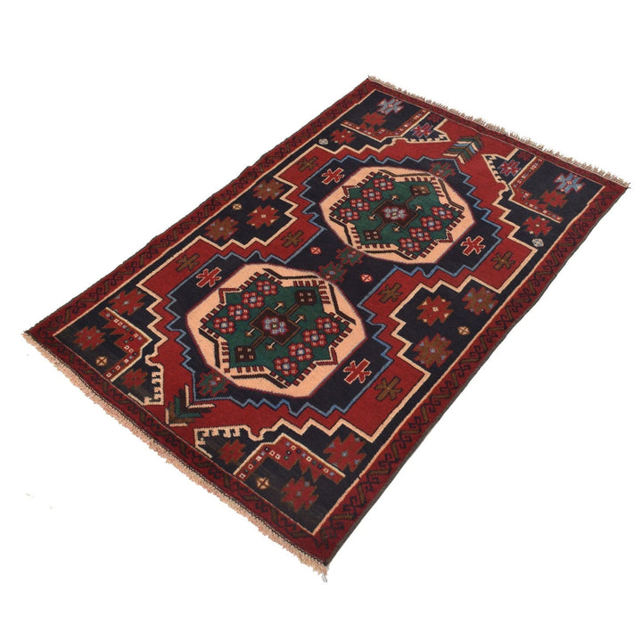 Afghan Baluchi Rug 2' 11" x 4' 6" Hand-Knotted | No. AL70845