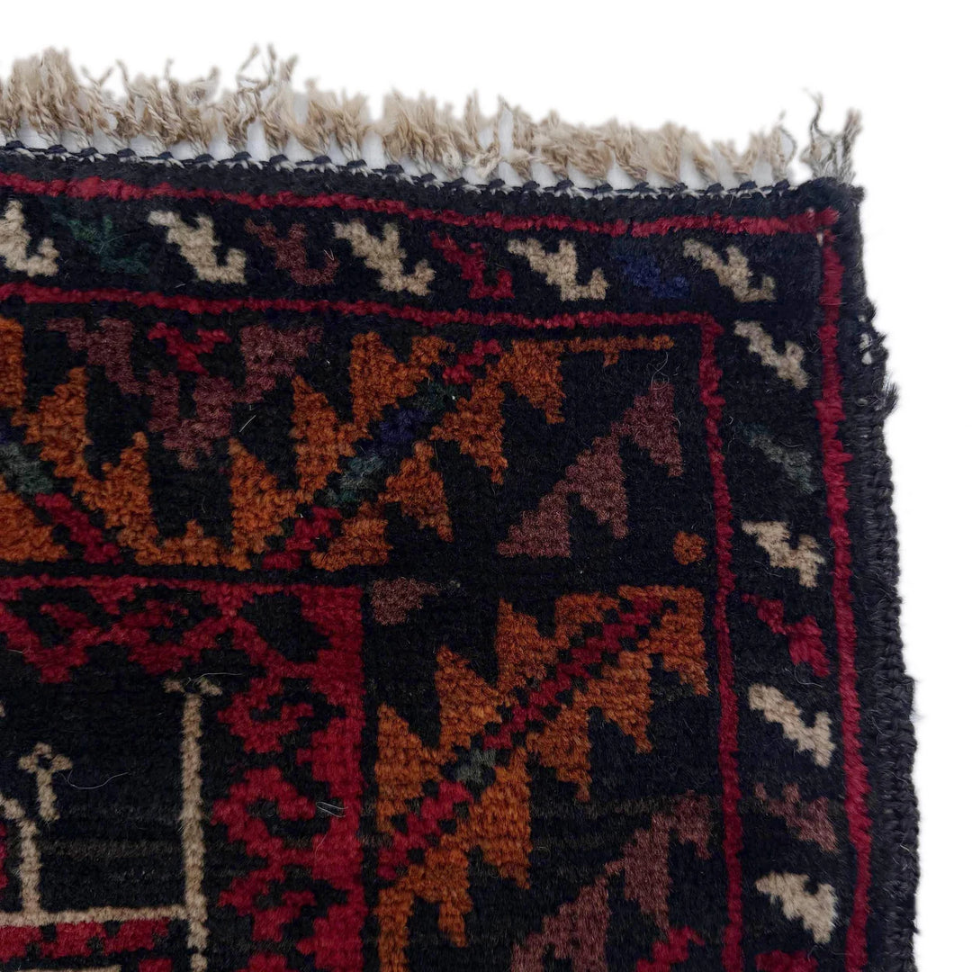 Afghan Tribal Prayer Rug 2' 9" x 4' 4" Hand-Knotted | No. AL70972