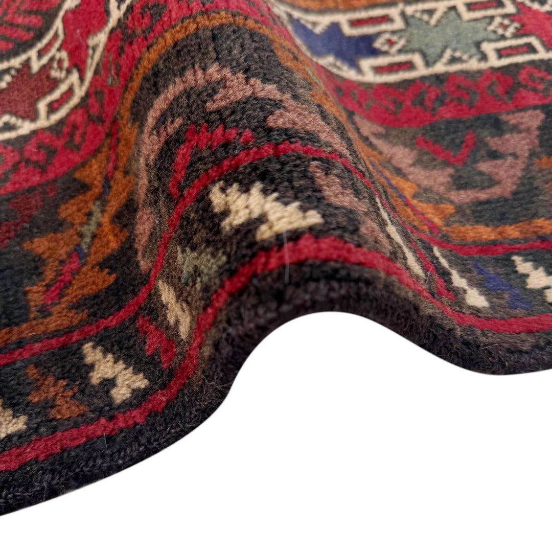Afghan Tribal Prayer Rug 2' 9" x 4' 4" Hand-Knotted | No. AL70972