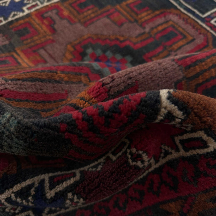 Afghan Tribal Prayer Rug 2' 9" x 4' 4" Hand-Knotted | No. AL70972