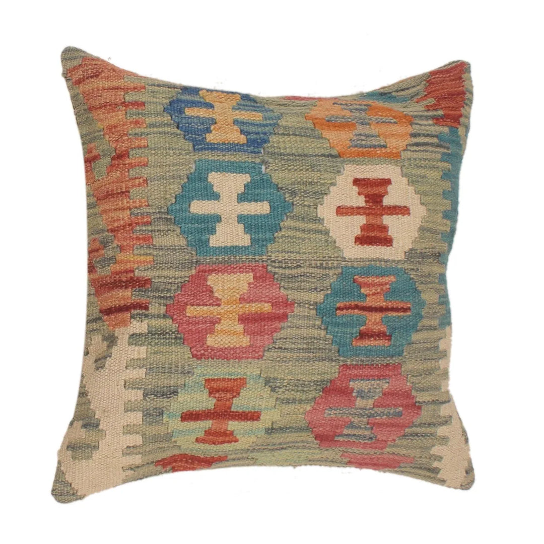 Afghan Kilim Rug 1' 6" x 1' 6" Flat-Weave | No. AL70976
