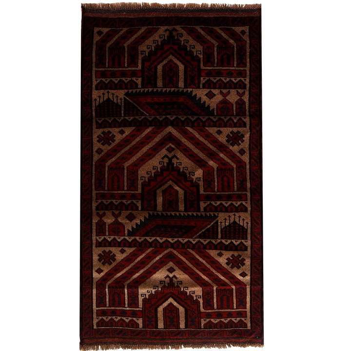 Afghan Prayer Rug 2' 7" x 4' 7" Hand-Knotted | No. AL71015