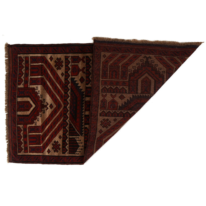 Afghan Prayer Rug 2' 7" x 4' 7" Hand-Knotted | No. AL71015