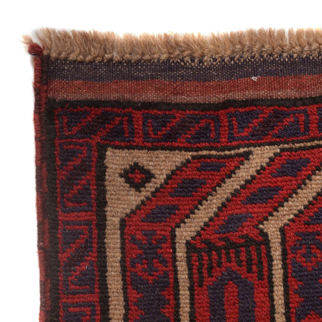 Afghan Prayer Rug 2' 7" x 4' 7" Hand-Knotted | No. AL71015