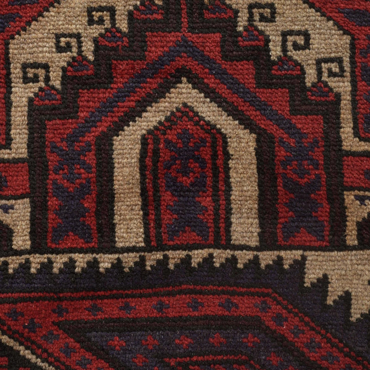 Afghan Prayer Rug 2' 7" x 4' 7" Hand-Knotted | No. AL71015