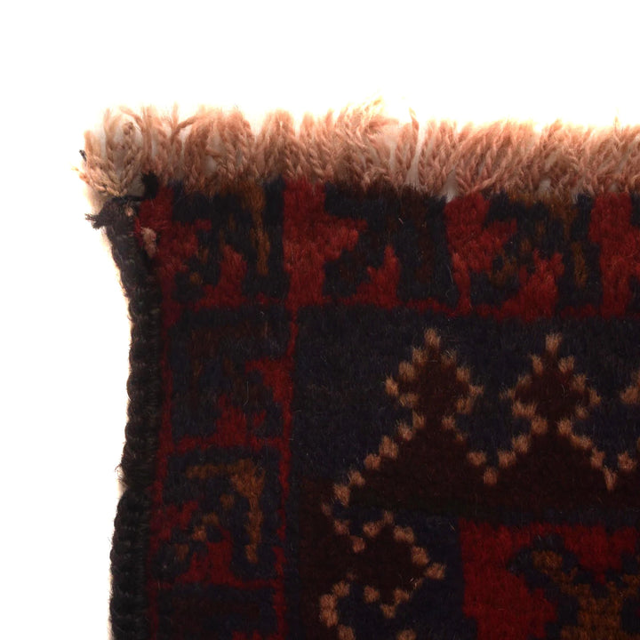 Red Afghan Prayer Rug 2' 11" x 4' 7" Hand-Knotted | No. AL71046
