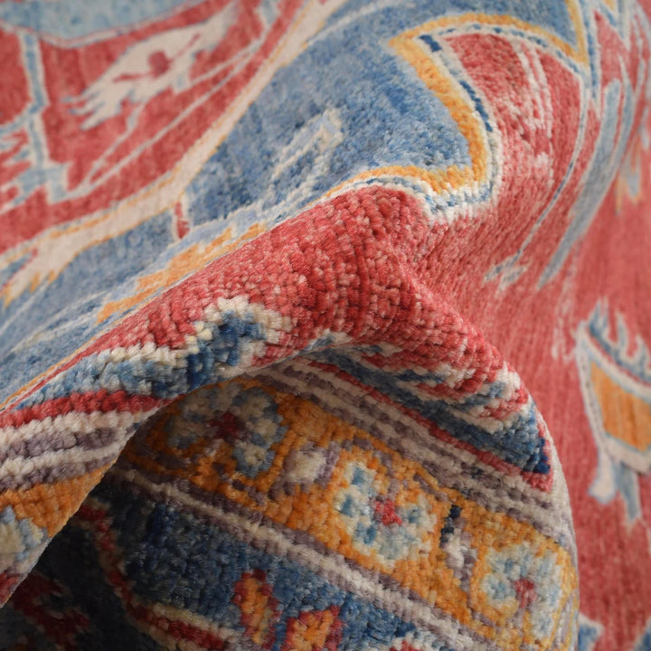 Afghan Heriz Rug 6' 8" x 9' 7" Hand-Knotted | No. AL71066