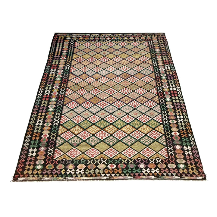 Afghan Vegetable Kilim Rug 9' 9" x 16' 2" Flat-Weave | No. AL711397