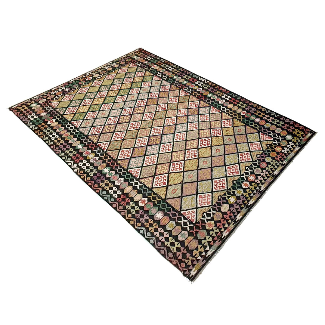 Afghan Vegetable Kilim Rug 9' 9" x 16' 2" Flat-Weave | No. AL711397