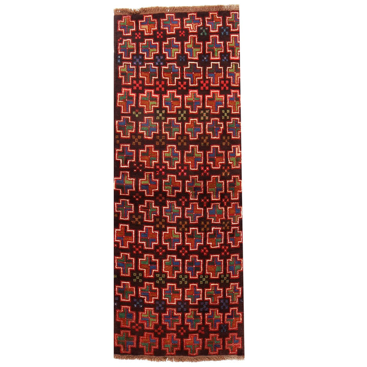 Brown Afghan Baluchi Rug 2' 5" x 6' 4" Hand-Knotted | No. AL71141