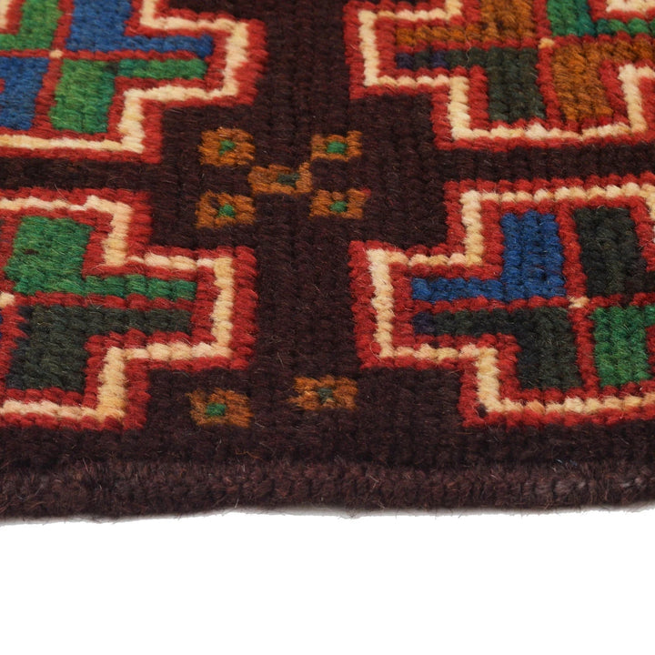 Brown Afghan Baluchi Rug 2' 5" x 6' 4" Hand-Knotted | No. AL71141