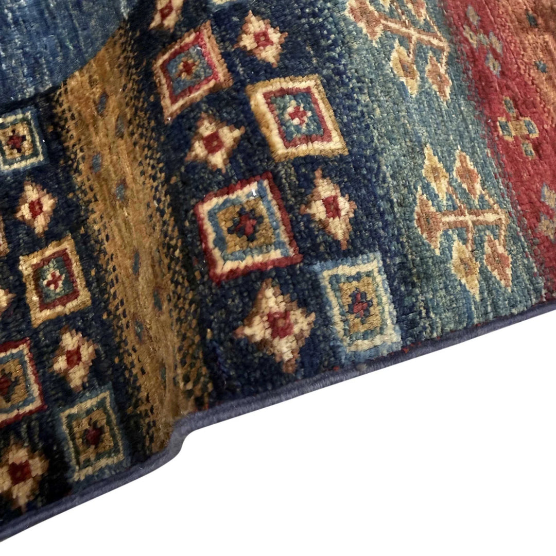 Multicolor Afghan Shikargah Rug 5' 1" x 6' 4" Hand-Knotted | No. AL71215