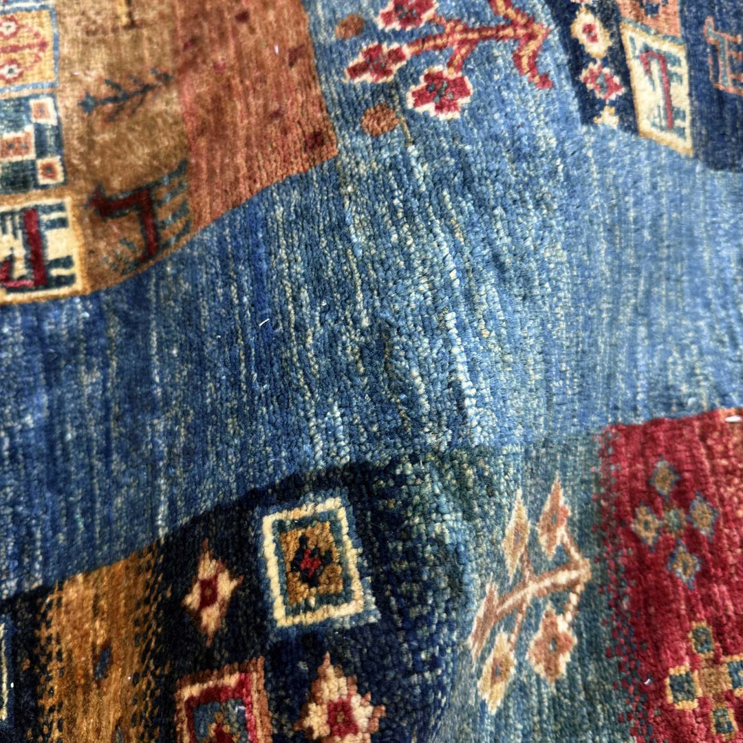 Multicolor Afghan Shikargah Rug 5' 1" x 6' 4" Hand-Knotted | No. AL71215