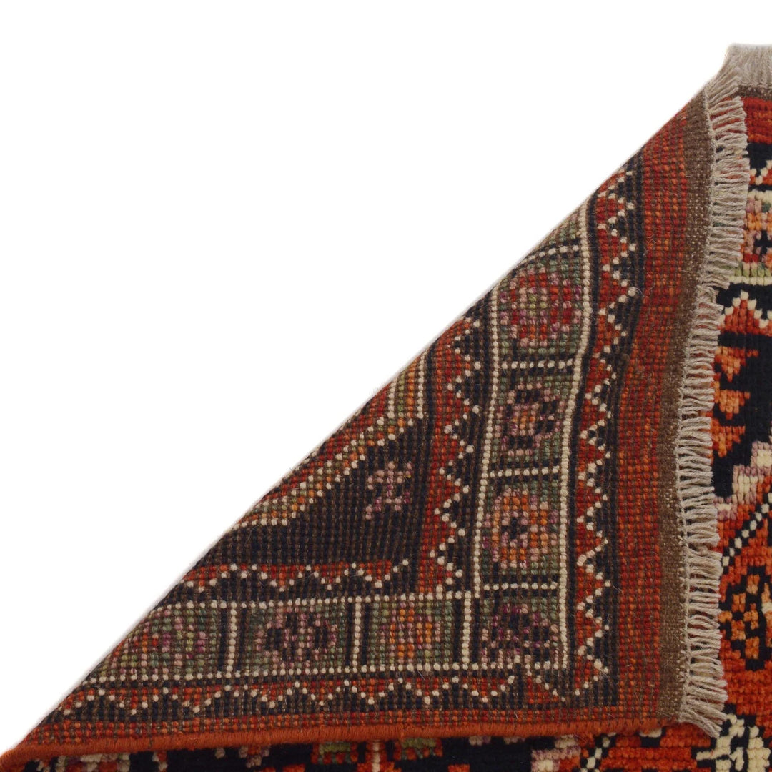 Red Afghan Oriental Rug 3' 11" x 5' 10" Hand-Knotted | No. AL71311