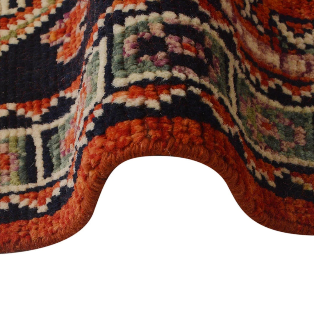 Red Afghan Oriental Rug 3' 11" x 5' 10" Hand-Knotted | No. AL71311
