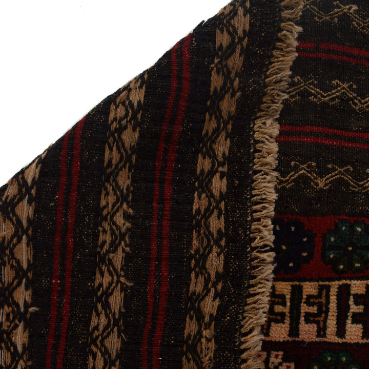 Afghan Baluchi Rug 2' 10" x 4' 9" Hand-Knotted | No. AL71360