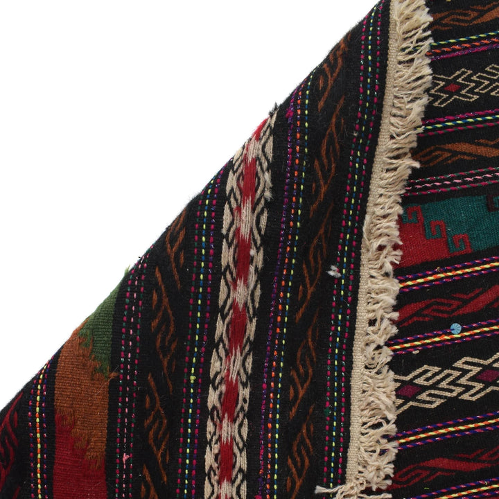 Afghan Table Sheet Runner Rug 2' 1" x 5' 10" Flat-Weave | No. AL71405