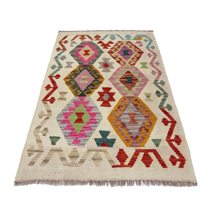 Afghan Kilim Rug 2' 7" x 3' 11" Flat-Weave | No. AL71510
