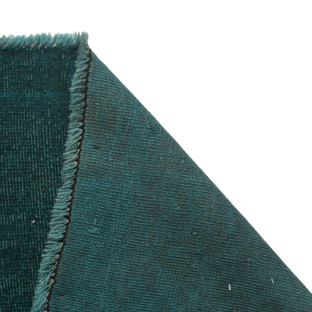 Green Pakistani Overdye Rug 2' 10" x 4' 2" Hand-Knotted | No. AL71592