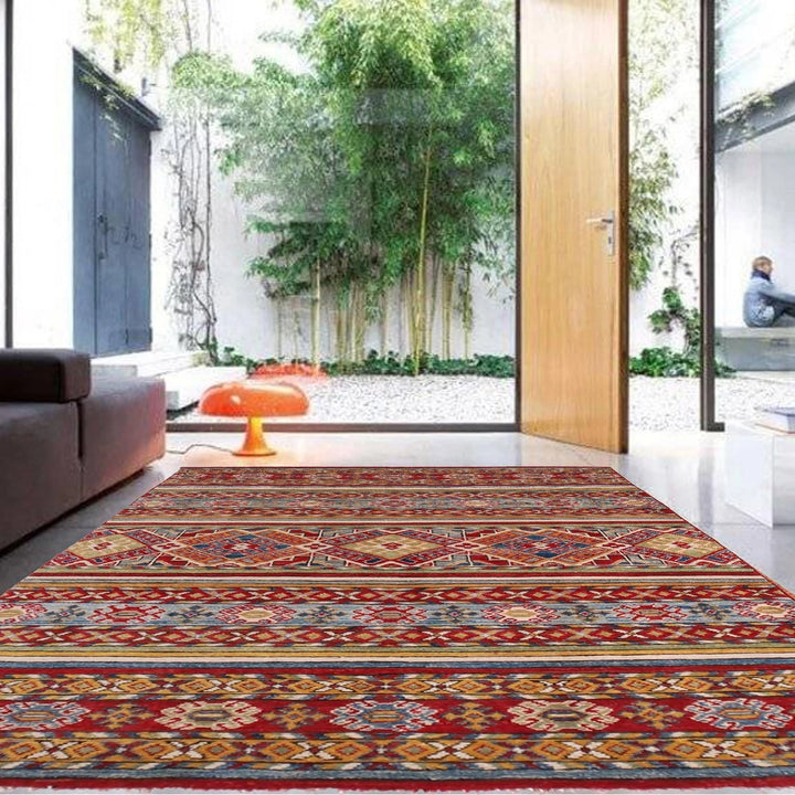 Afghan Khurjeen Rug 3' 11" x 5' 9" Hand-Knotted | No. AL71601
