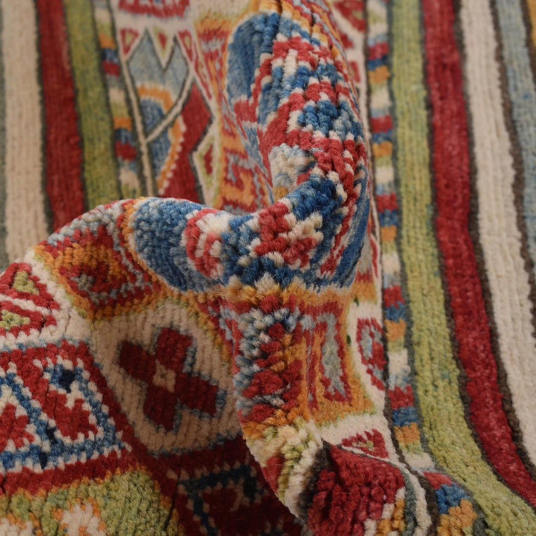 Afghan Khurjeen Rug 3' 11" x 5' 9" Hand-Knotted | No. AL71601