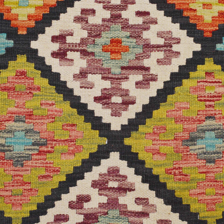 Afghan Kilim Rug 2' 10" x 9' 11" Flat-Weave | No. AL71612