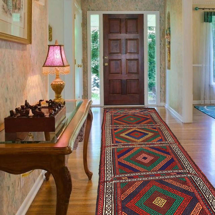 Afghan Kilim Rug 1' 10" x 7' 5" Flat-Weave | No. AL71695