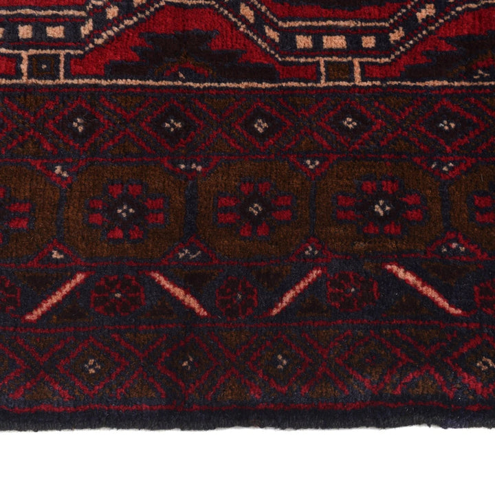 Afghan Baluchi Rug 4' 2" x 6' 1" Hand-Knotted | No. AL71747