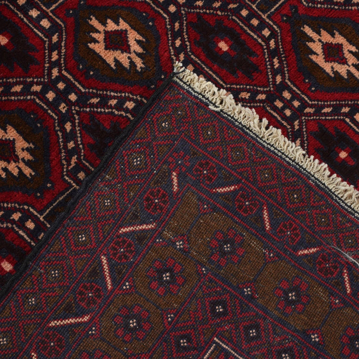 Afghan Baluchi Rug 4' 2" x 6' 1" Hand-Knotted | No. AL71747