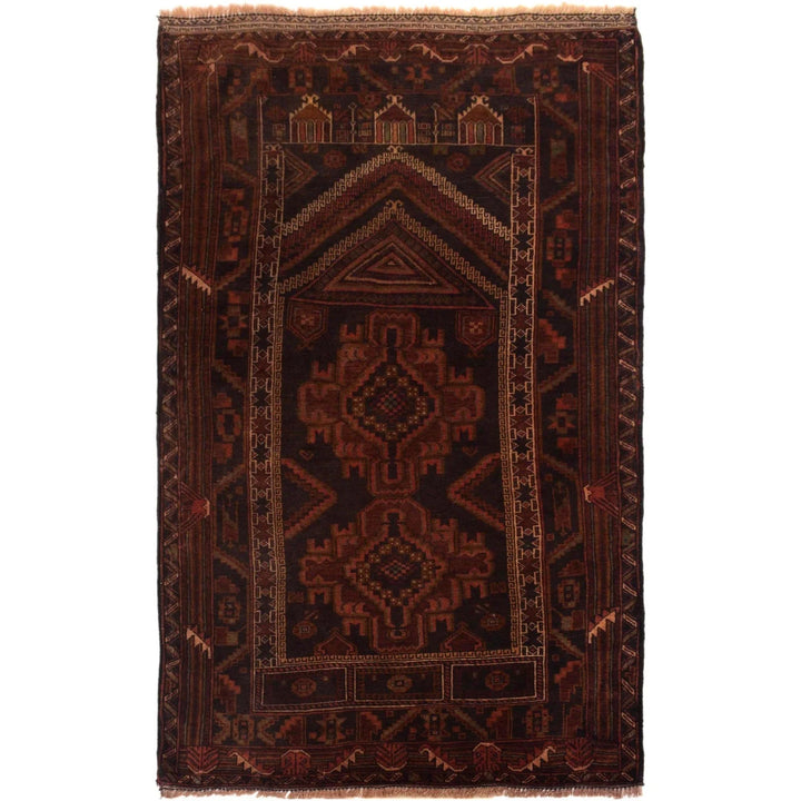 Afghan Prayer Rug 2' 10" x 4' 10" Hand-Knotted | No. AL71787