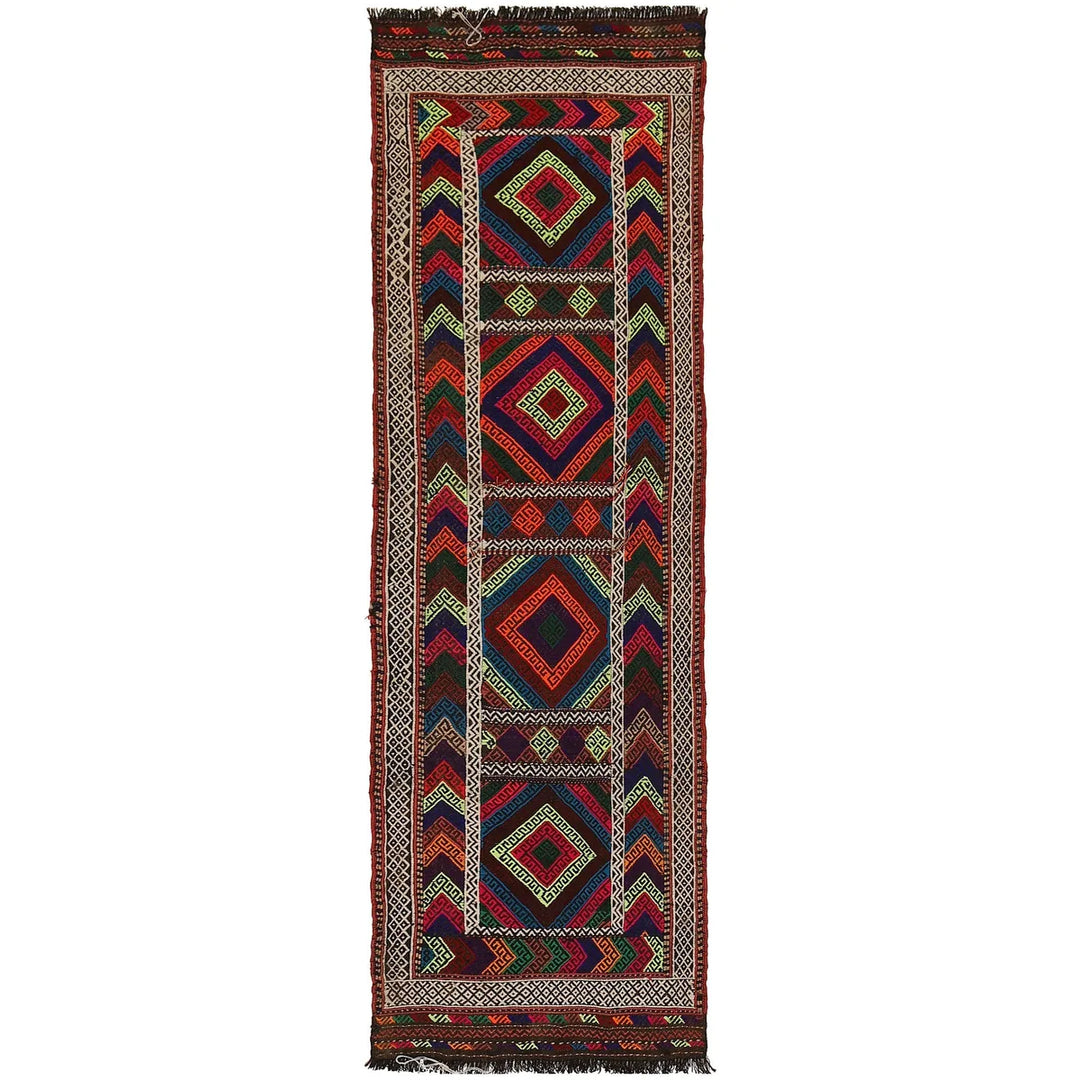 Tribal Afghan Suzani Kilim Runner 2' 0" x 6' 3" - No. AL71799