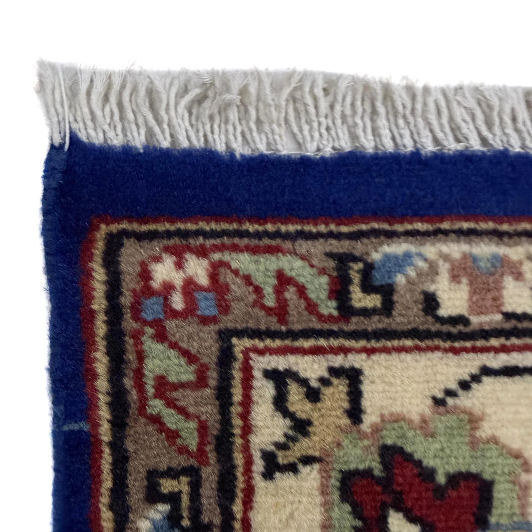 Blue Pakistani Jaldar Rug 4' 2" x 6' 1" Hand-Knotted | No. AL71831