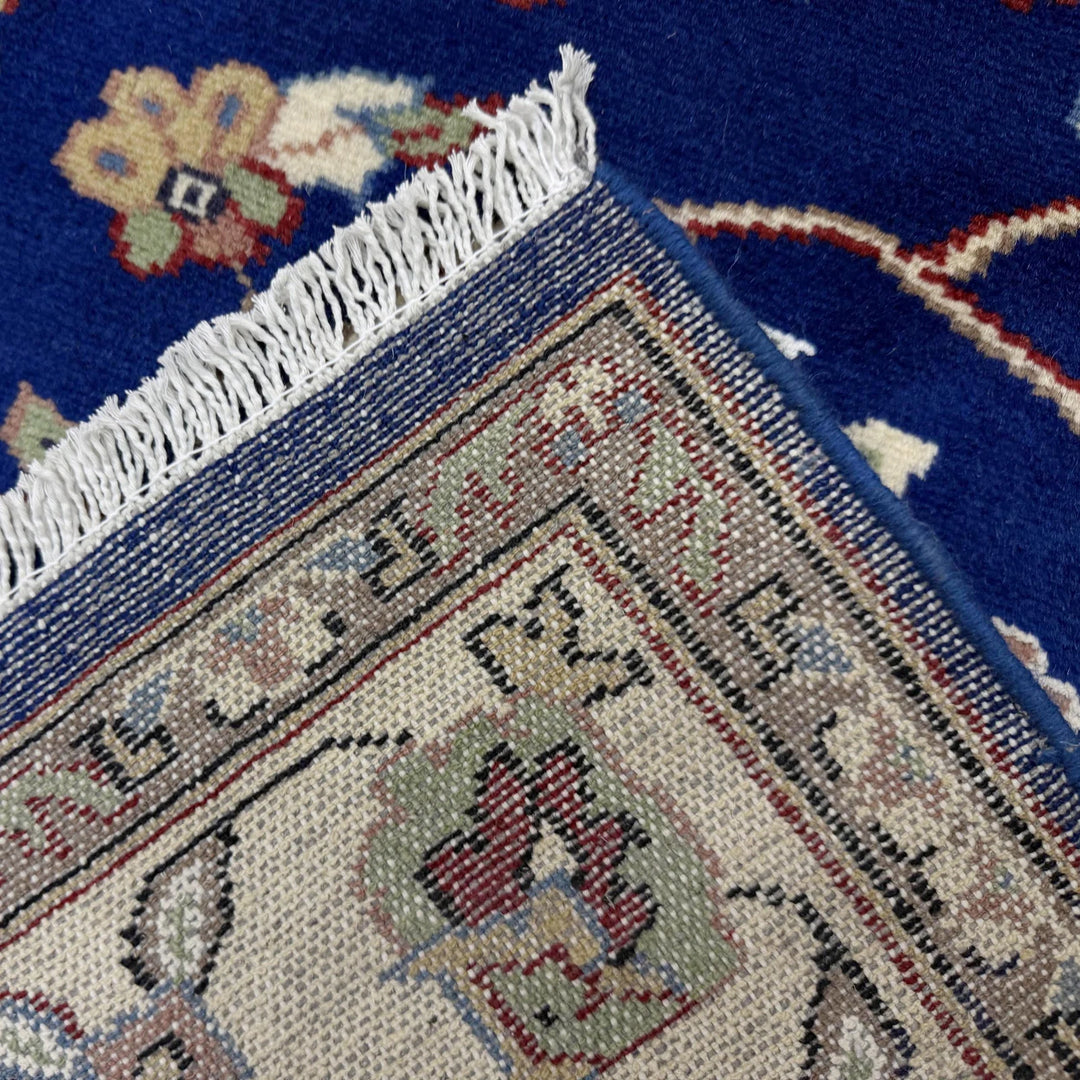 Blue Pakistani Jaldar Rug 4' 2" x 6' 1" Hand-Knotted | No. AL71831