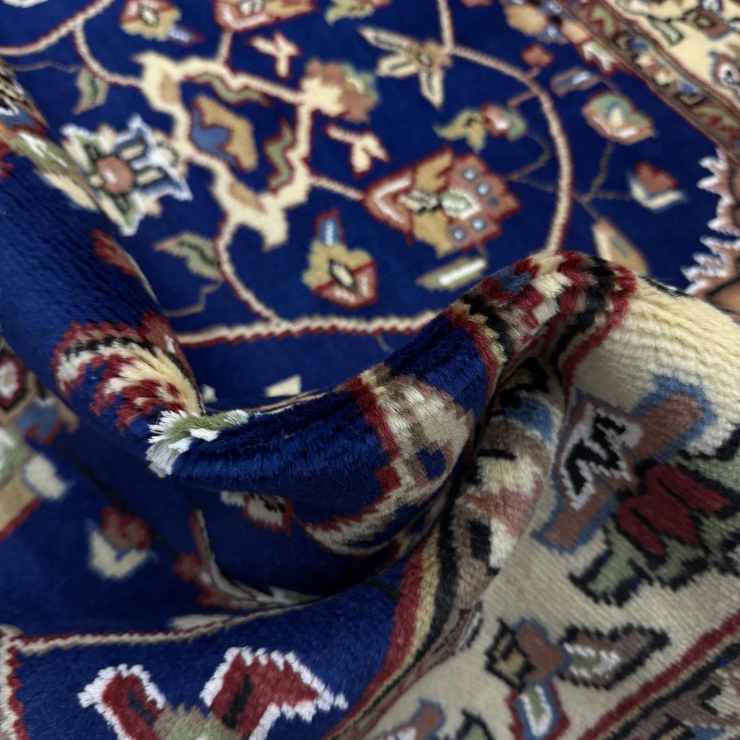 Blue Pakistani Jaldar Rug 4' 2" x 6' 1" Hand-Knotted | No. AL71831