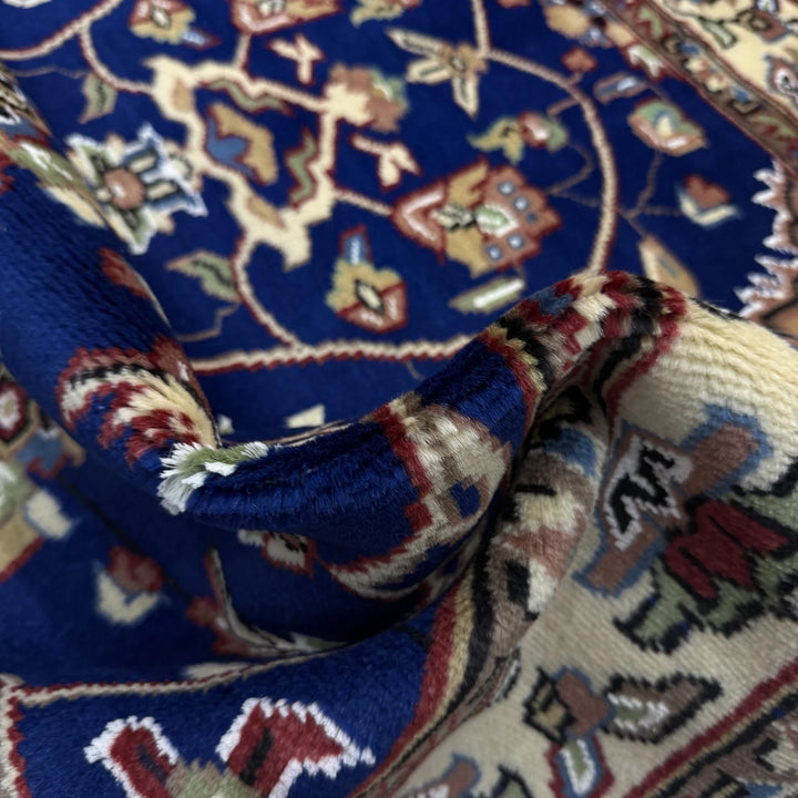 Blue Pakistani Jaldar Rug 4' 2" x 6' 1" Hand-Knotted | No. AL71831