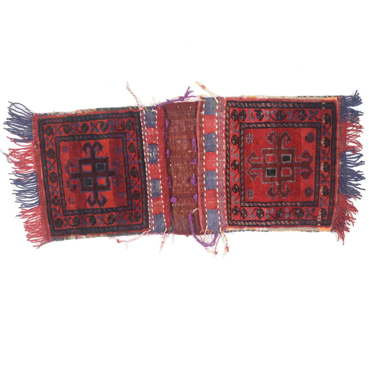 Afghan Khorjin Rug 1' 1" x 2' 7" Hand-Knotted | No. AL71954