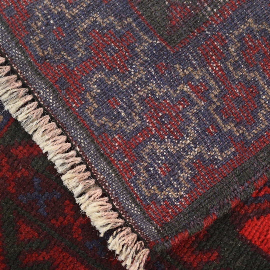 Afghan Baluchi Rug 2' 10" x 4' 6" Hand-Knotted | No. AL72006