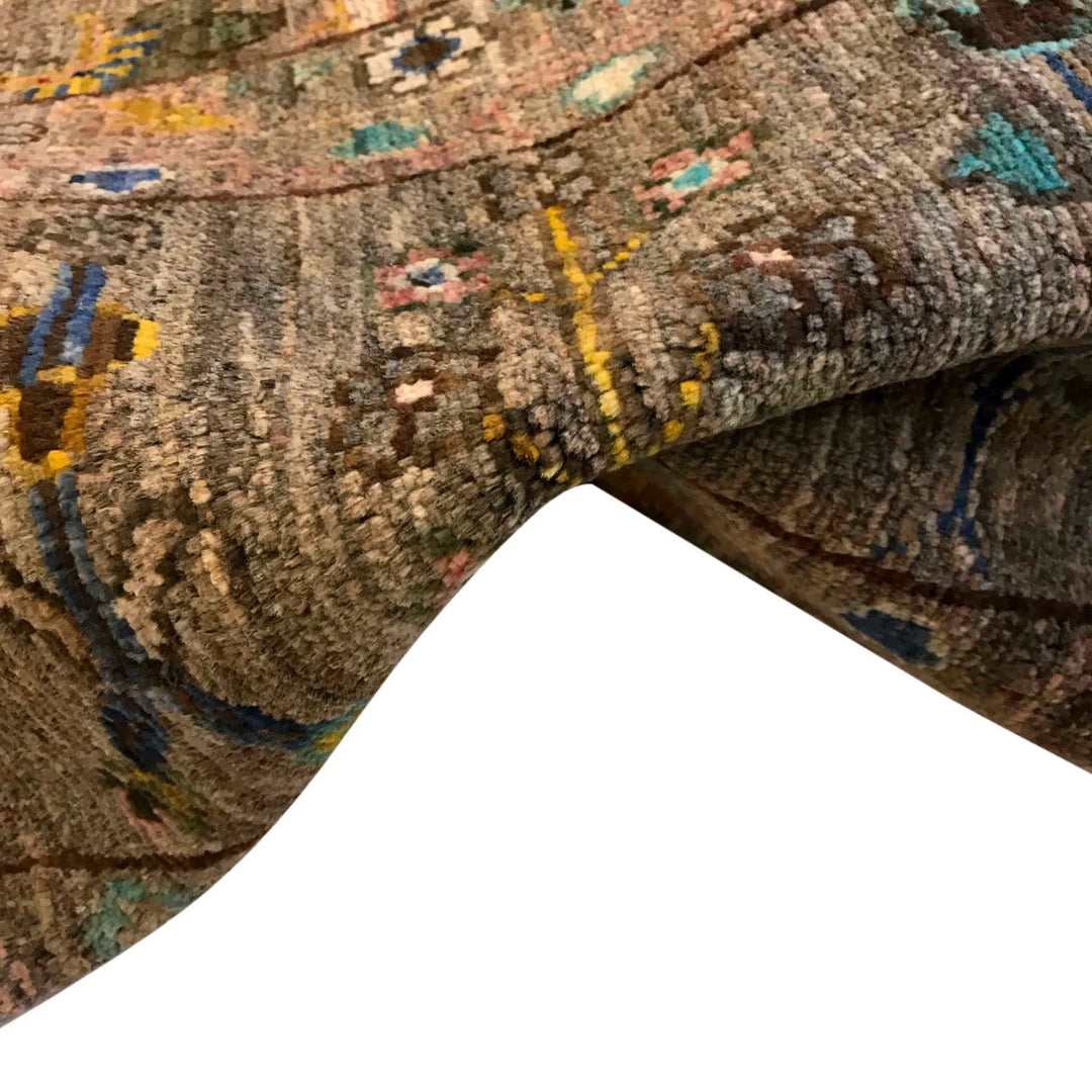 Afghan Sultani Rug 6' 8" x 9' 9" Hand-Knotted | No. AL72048