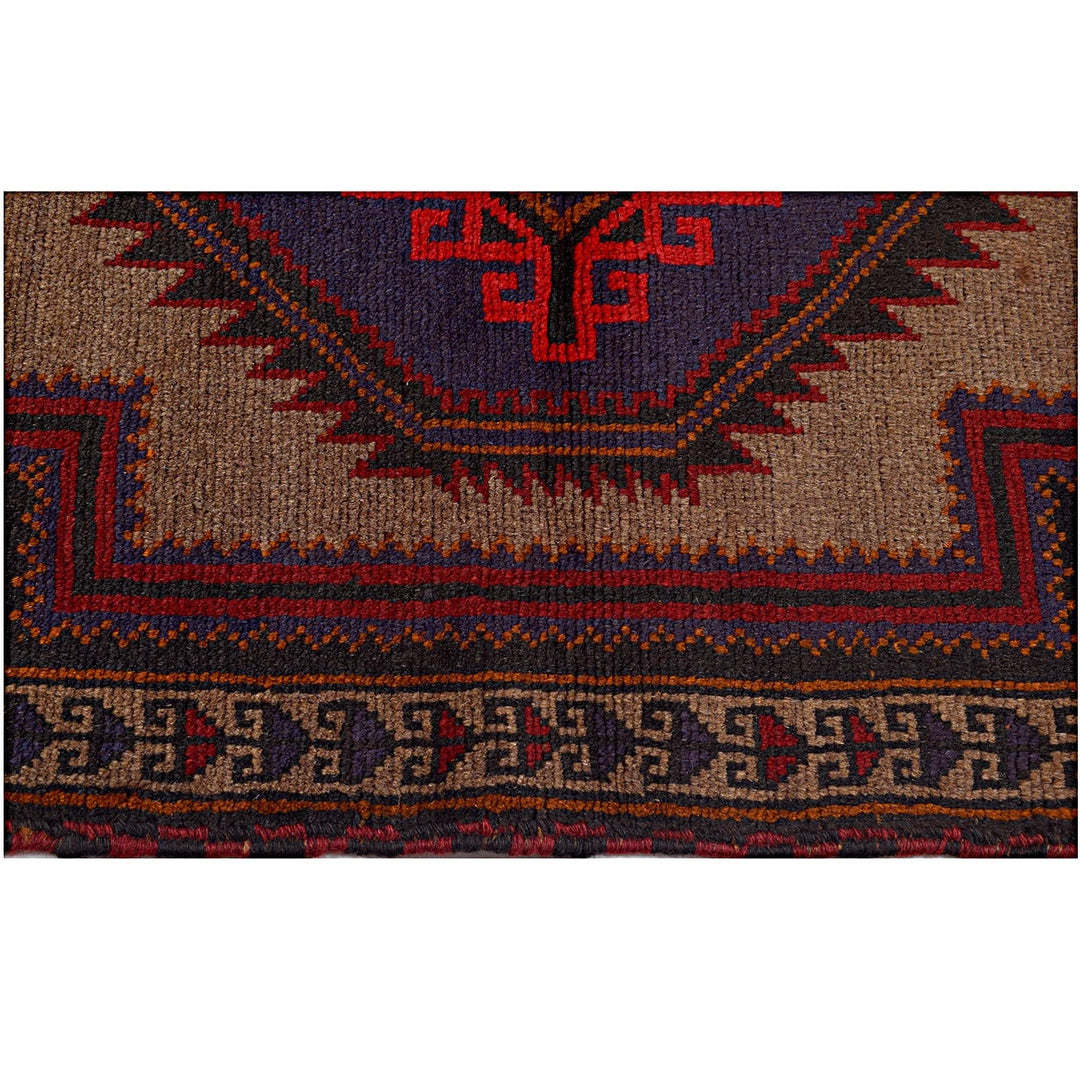 Afghan Baluchi Rug 2' 8" x 4' 6" Hand-Knotted | No. AL72138