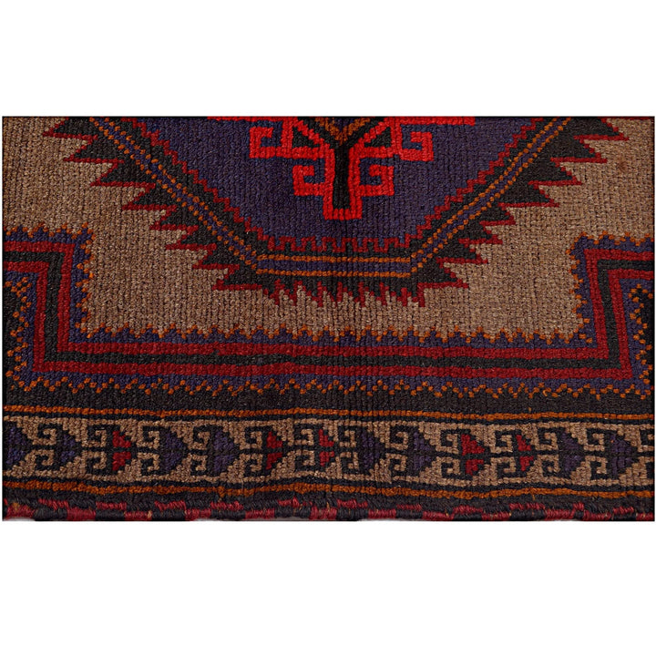 Afghan Baluchi Rug 2' 8" x 4' 6" Hand-Knotted | No. AL72138