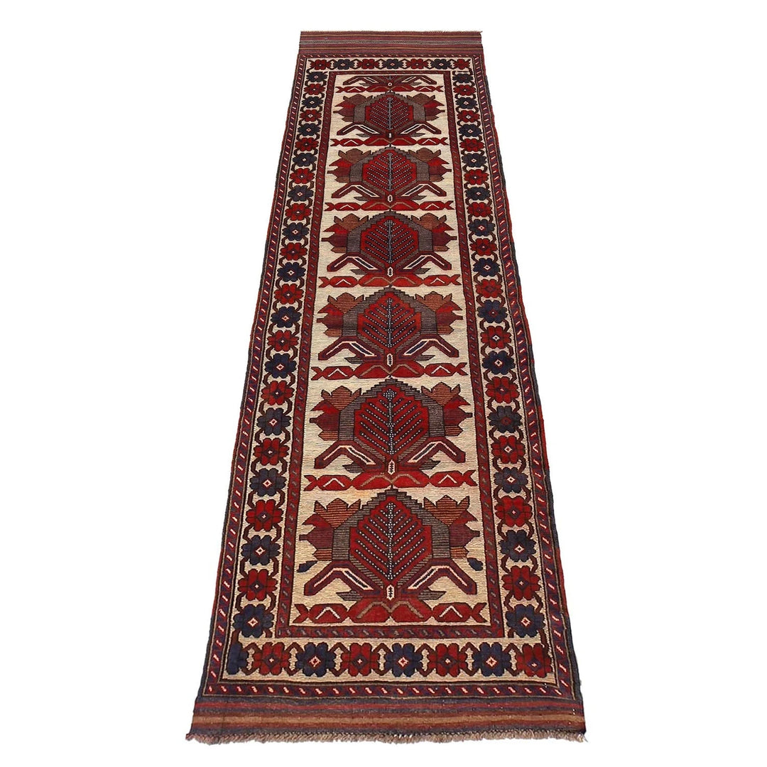 Afghan Barjista Kilim Rug 2' 6" x 11' 3" Flat-Weave | No. AL72139