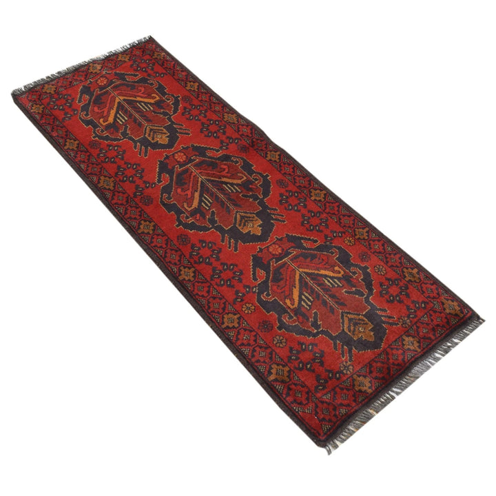 Red Afghan Khal Mohammadi Rug 1' 7" x 4' 7" Hand-Knotted | No. AL72142