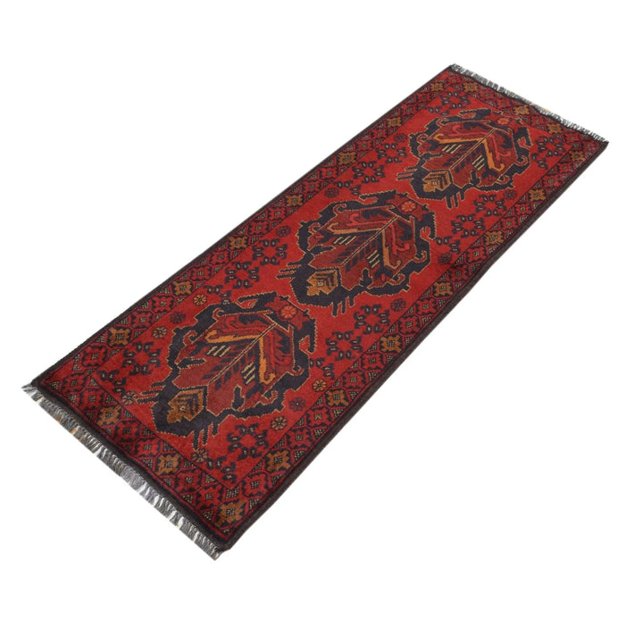 Red Afghan Khal Mohammadi Rug 1' 7" x 4' 7" Hand-Knotted | No. AL72142