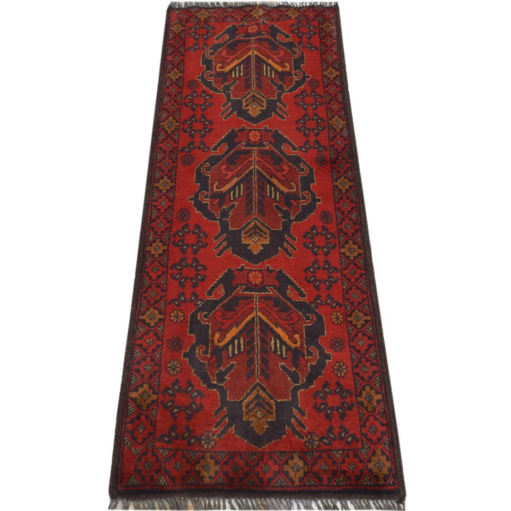Red Afghan Khal Mohammadi Rug 1' 7" x 4' 7" Hand-Knotted | No. AL72142