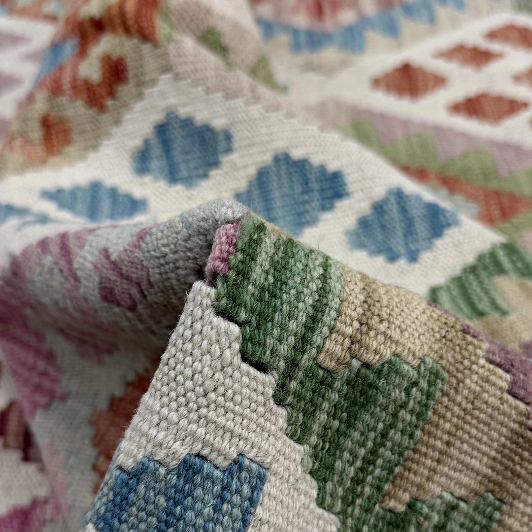 Afghan Kilim Rug 4' 11" x 6' 4" Flat-Weave | No. AL72251