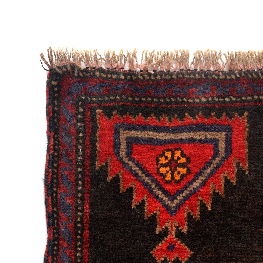 Afghan Baluchi Rug 3' 2" x 4' 11" Hand-Knotted | No. AL72312