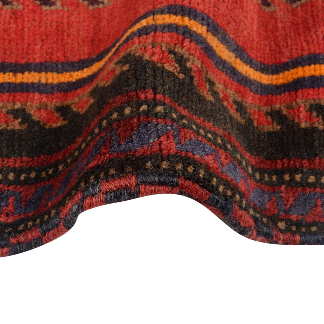Afghan Baluchi Rug 3' 2" x 4' 11" Hand-Knotted | No. AL72312