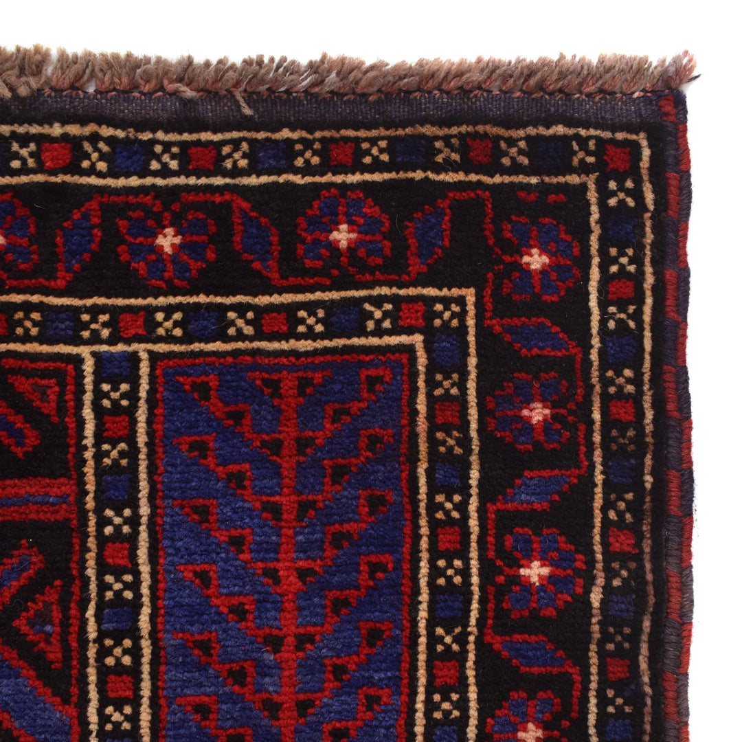 Afghan Prayer Rug 2' 11" x 4' 6" Hand-Knotted | No. AL72476
