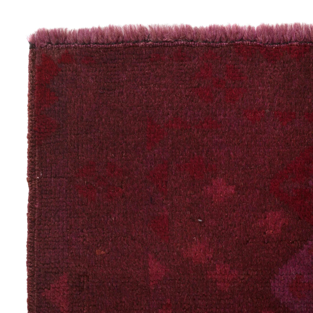 Pink Pakistani Overdye Rug 3' 1" x 4' 9" Hand-Knotted | No. AL72629