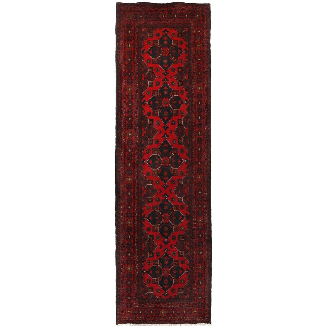 Red Afghan Khal Mohammadi Rug 2' 7" x 9' 3" Hand-Knotted | No. AL72646